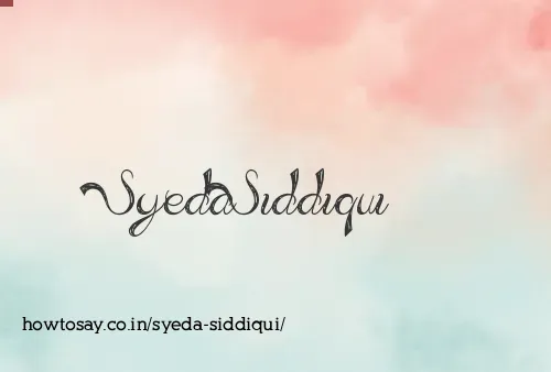 Syeda Siddiqui