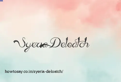 Syeria Deloatch