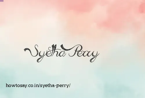 Syetha Perry
