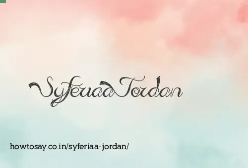 Syferiaa Jordan