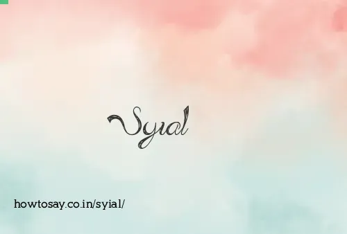 Syial