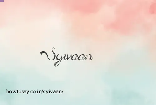 Syivaan