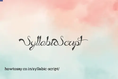 Syllabic Script