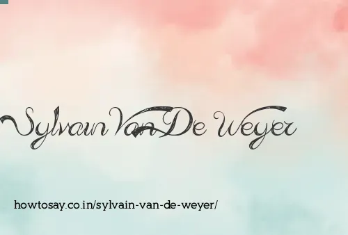 Sylvain Van De Weyer