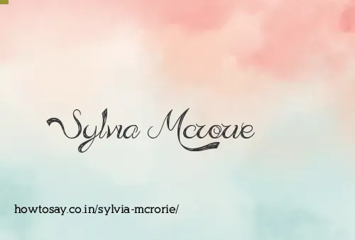 Sylvia Mcrorie
