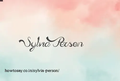 Sylvia Person