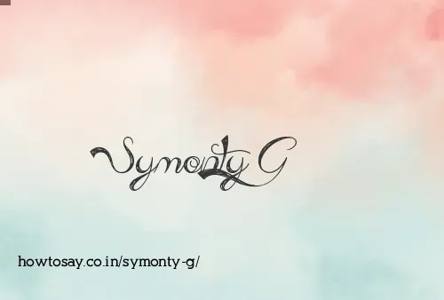 Symonty G