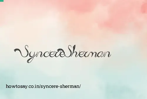 Syncere Sherman