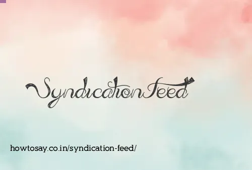 Syndication Feed