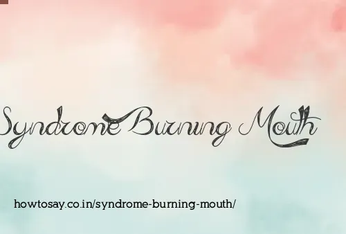Syndrome Burning Mouth