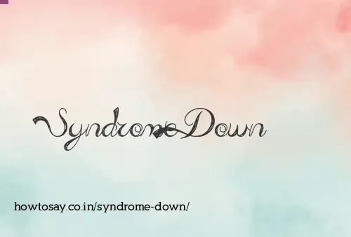 Syndrome Down