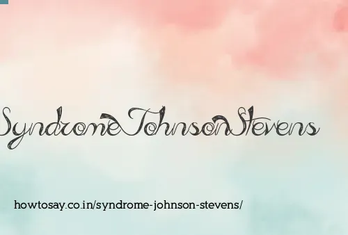 Syndrome Johnson Stevens