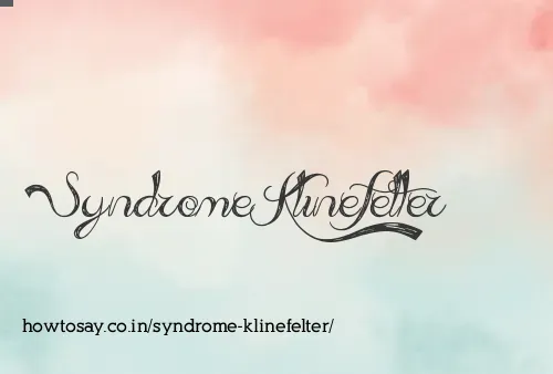 Syndrome Klinefelter