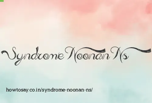 Syndrome Noonan Ns