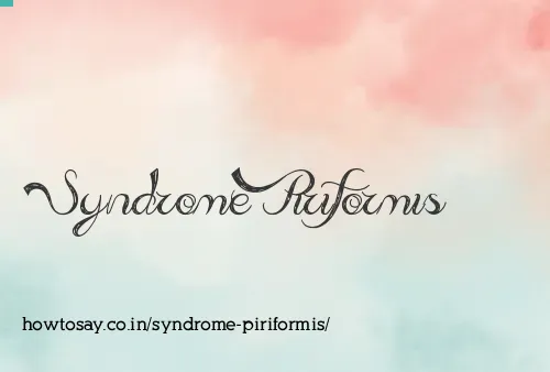 Syndrome Piriformis