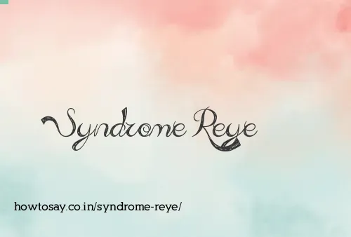 Syndrome Reye