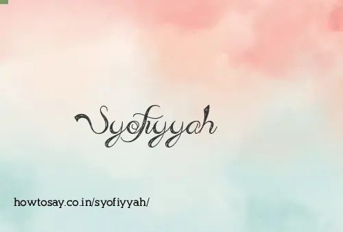 Syofiyyah