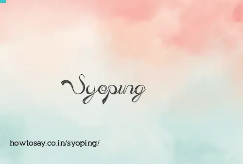 Syoping