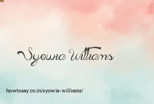 Syowia Williams