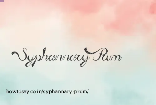 Syphannary Prum
