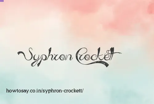 Syphron Crockett