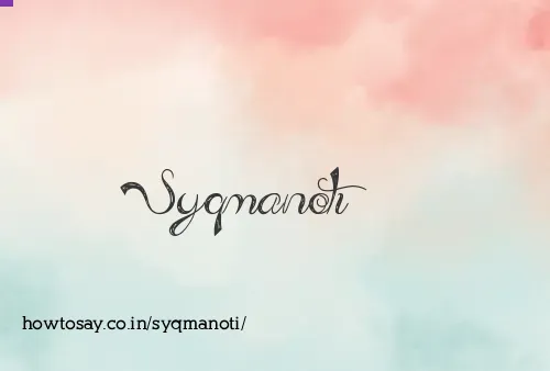 Syqmanoti