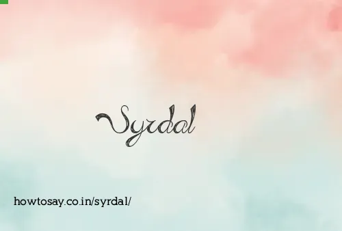 Syrdal