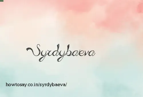 Syrdybaeva