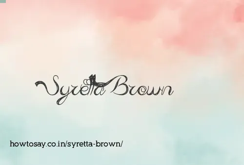 Syretta Brown
