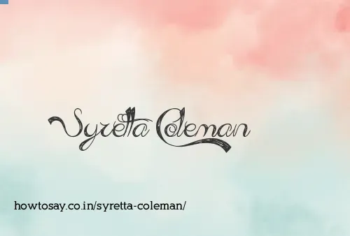 Syretta Coleman