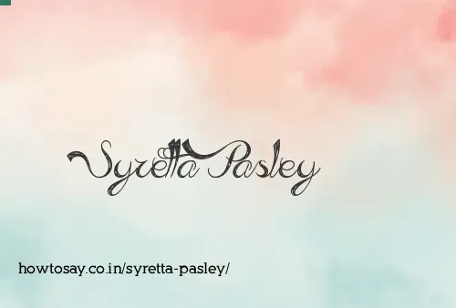 Syretta Pasley