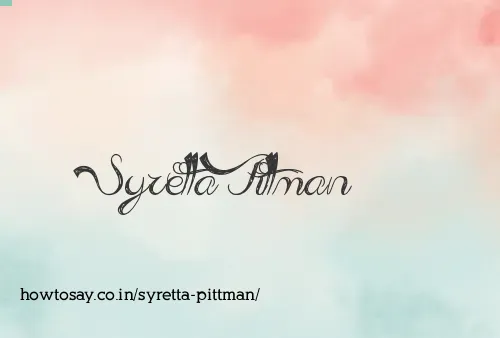 Syretta Pittman