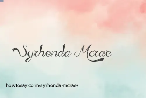 Syrhonda Mcrae