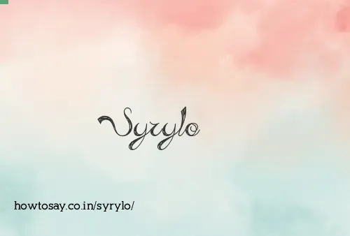 Syrylo
