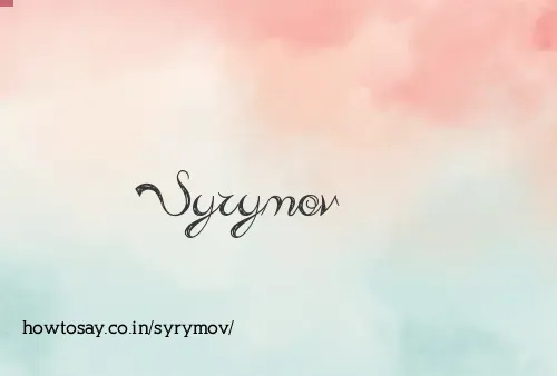 Syrymov