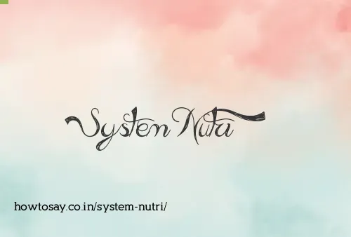 System Nutri