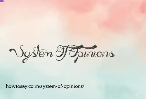 System Of Opinions