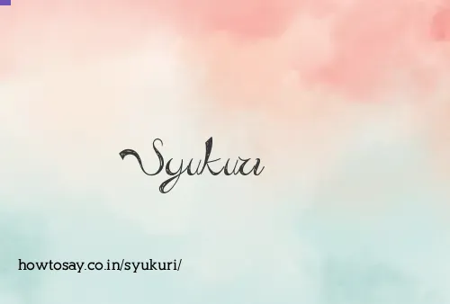 Syukuri