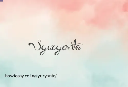 Syuryanto