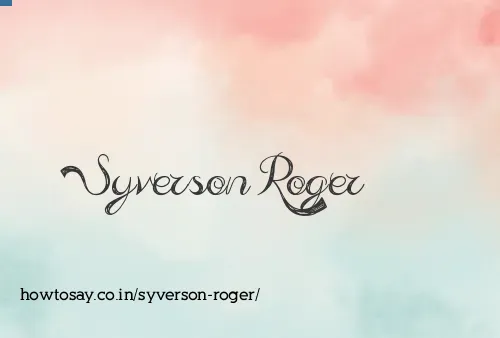Syverson Roger