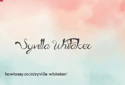 Syvilla Whitaker