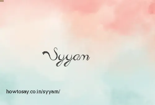 Syyam