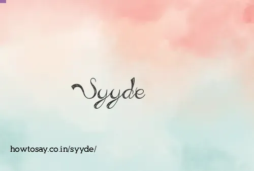 Syyde