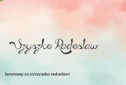 Szyszko Radoslaw