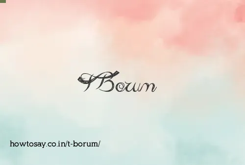 T Borum