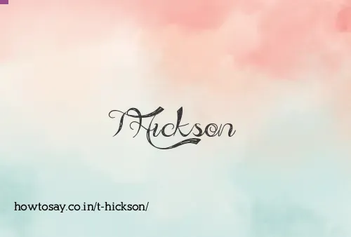 T Hickson