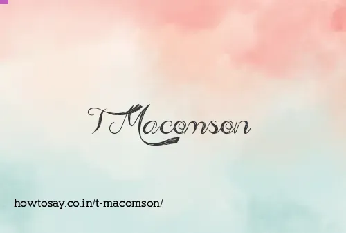 T Macomson