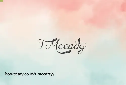 T Mccarty
