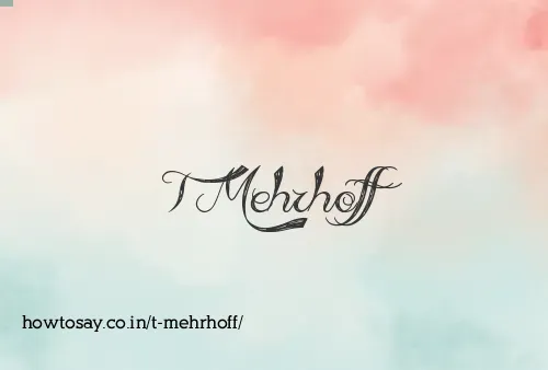T Mehrhoff