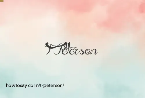 T Peterson